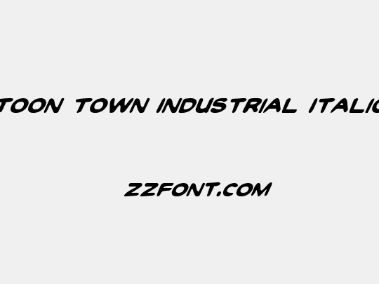 Toon Town Industrial Italic