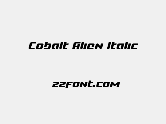 Cobalt Alien Italic