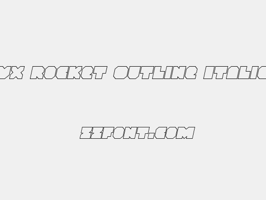 VX Rocket Outline Italic