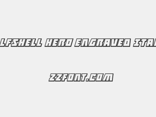 Halfshell Hero Engraved Italic