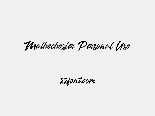 Mathechester Personal Use