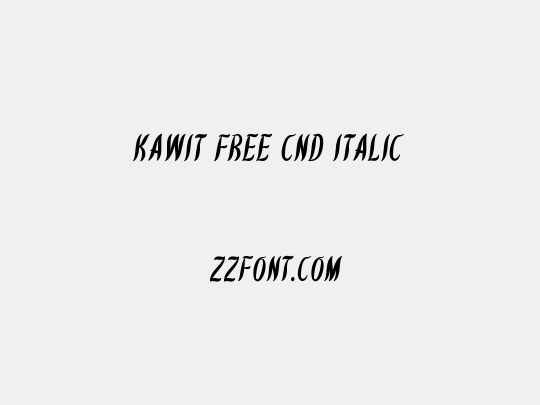 Kawit Free Cnd Italic