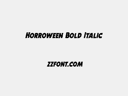 Horroween Bold Italic