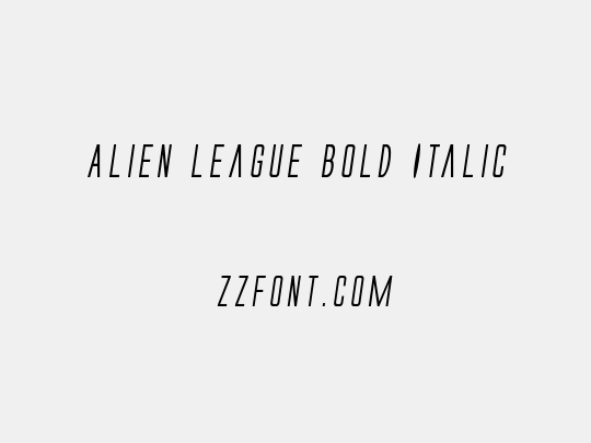 Alien League Bold Italic