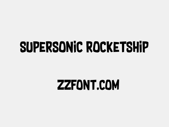 Supersonic Rocketship