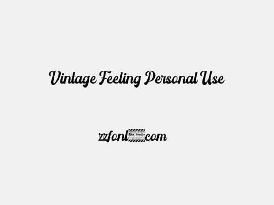 Vintage Feeling Personal Use