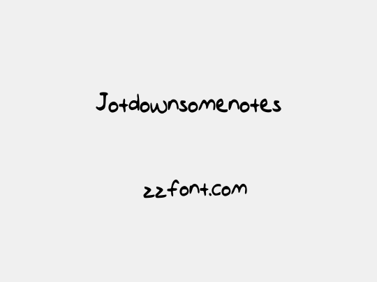 Jotdownsomenotes