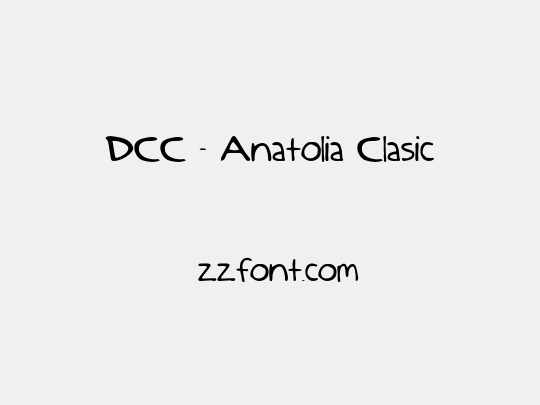DCC - Anatolia Clasic