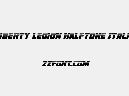 Liberty Legion Halftone Italic