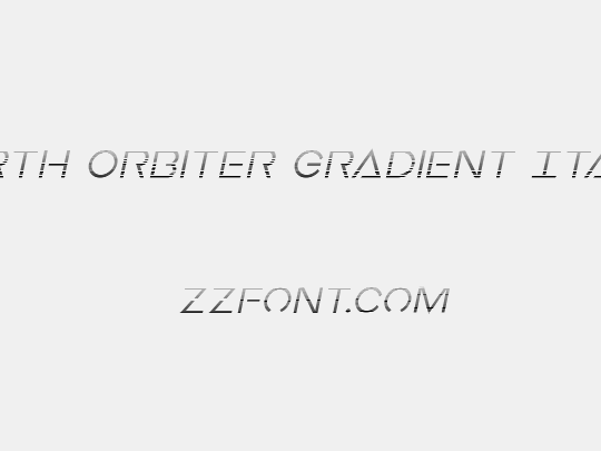 Earth Orbiter Gradient Italic