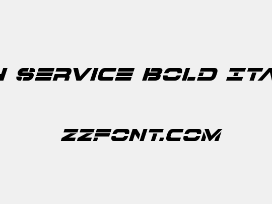7th Service Bold Italic
