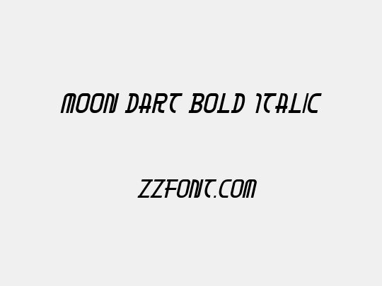 Moon Dart Bold Italic