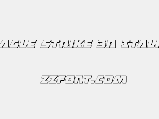 Eagle Strike 3D Italic