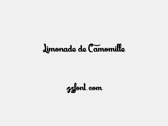 Limonade de Camomille