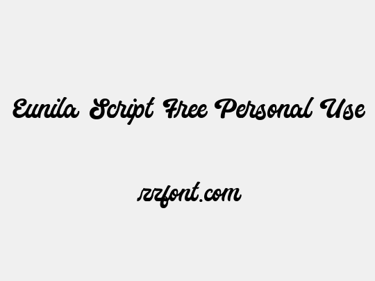 Eunila Script Free Personal Use