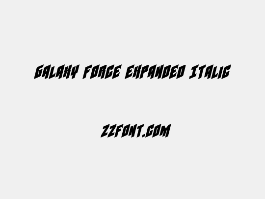 Galaxy Force Expanded Italic