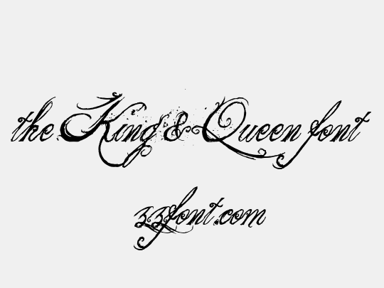 the King & Queen font