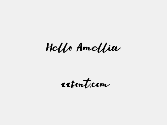 Hello Amellia