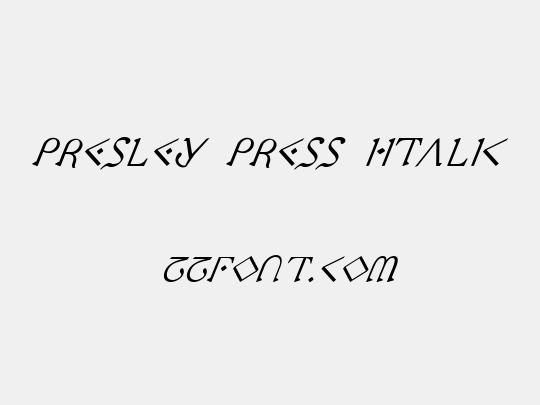Presley Press Italic