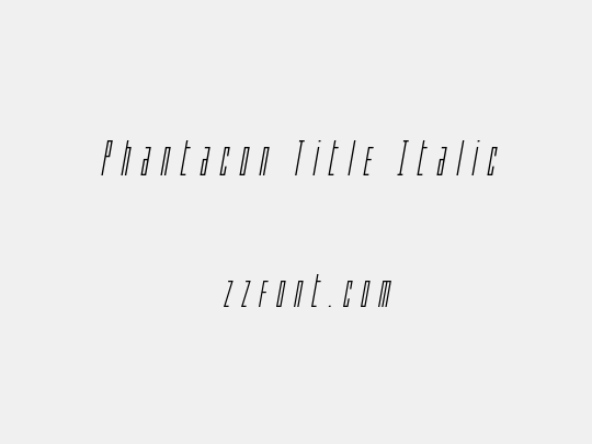 Phantacon Title Italic
