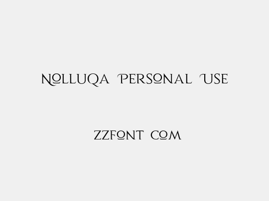 Nolluqa Personal Use