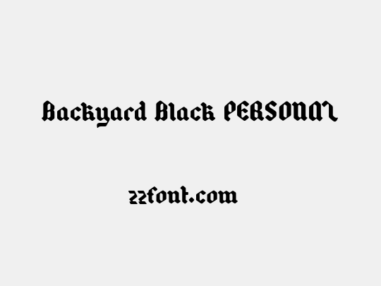 Backyard Black PERSONAL