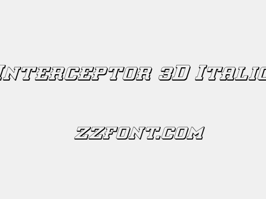 Interceptor 3D Italic