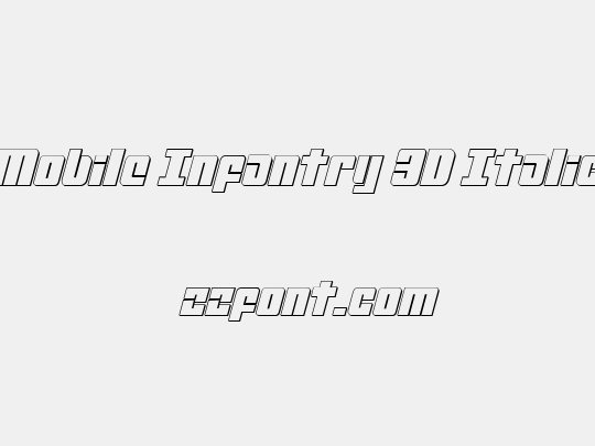 Mobile Infantry 3D Italic