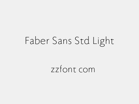 Faber Sans Std Light