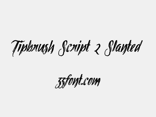 Tipbrush Script 2 Slanted