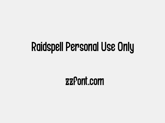 Raidspell Personal Use Only
