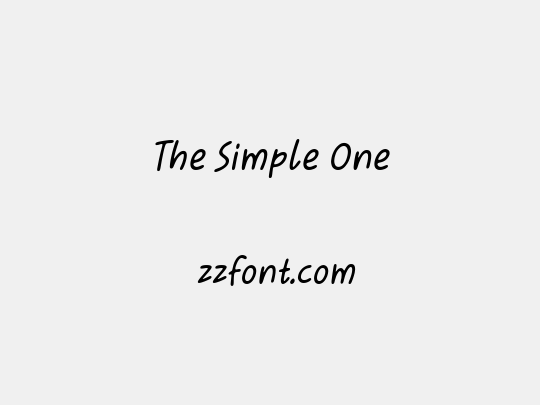 The Simple One