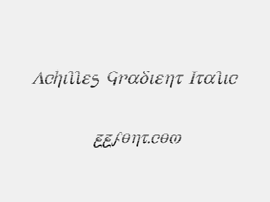 Achilles Gradient Italic
