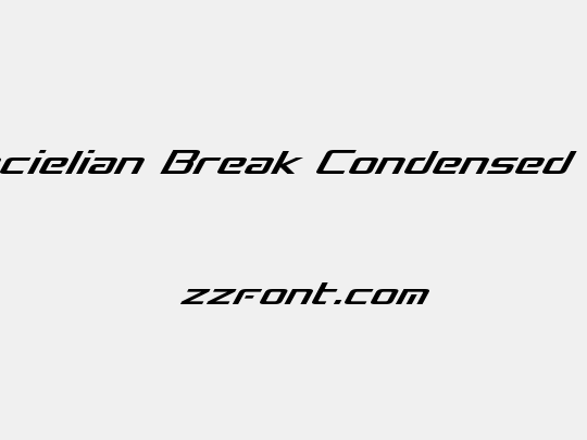 Concielian Break Condensed Italic