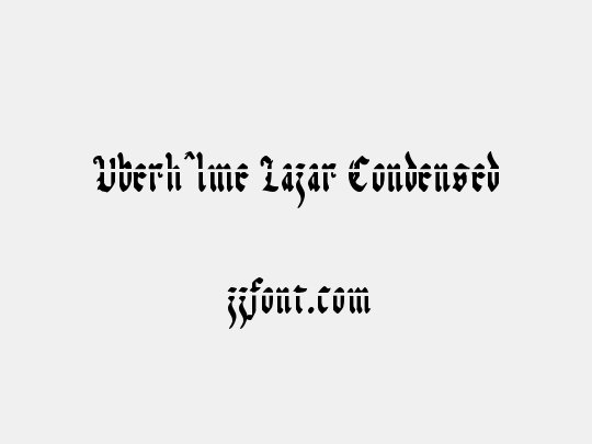 Uberhˆlme Lazar Condensed