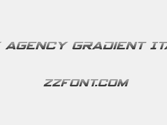 Spy Agency Gradient Italic