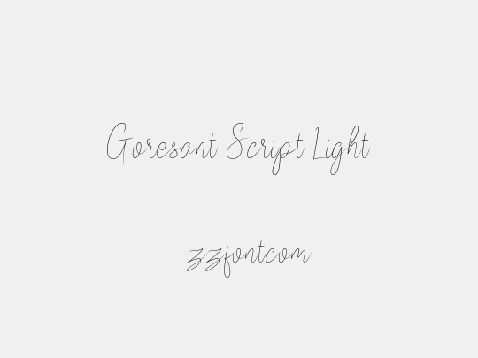 Goresant Script Light