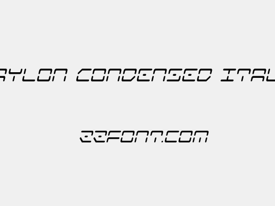 Kaylon Condensed Italic