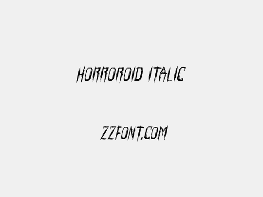 Horroroid Italic