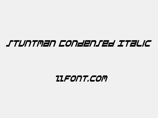 Stuntman Condensed Italic