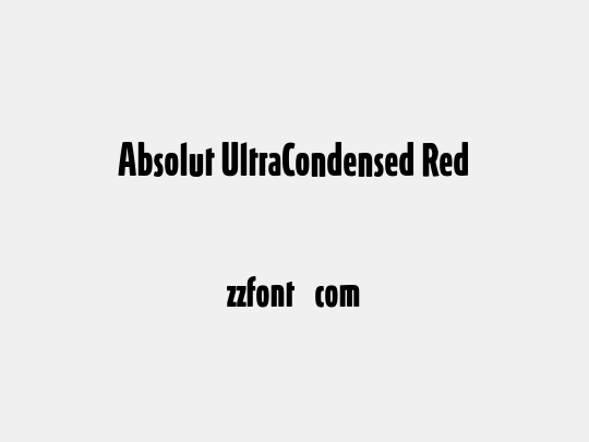 Absolut UltraCondensed Red