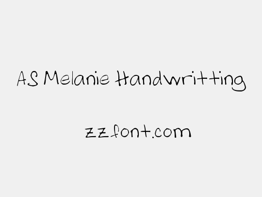 AS Melanie Handwritting