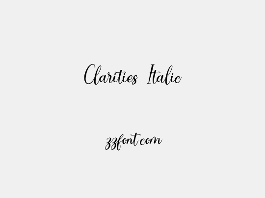 Clarities Italic