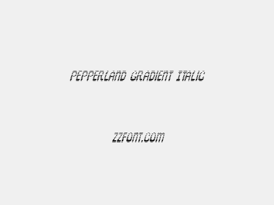 Pepperland Gradient Italic