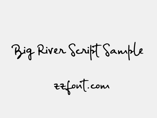 Big River Script Sample