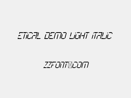 Etical Demo Light Italic