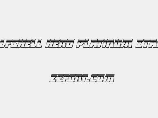 Halfshell Hero Platinum Italic