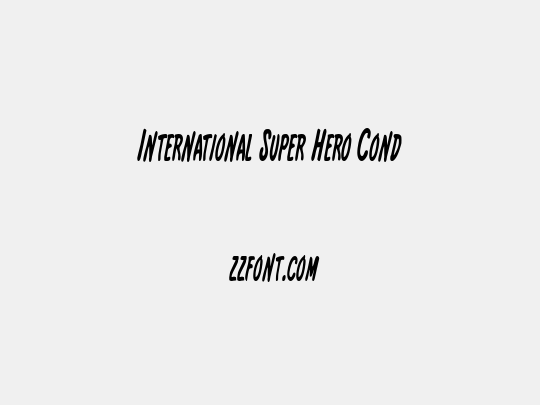 International Super Hero Cond