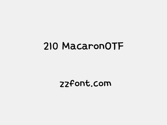 210 MacaronOTF