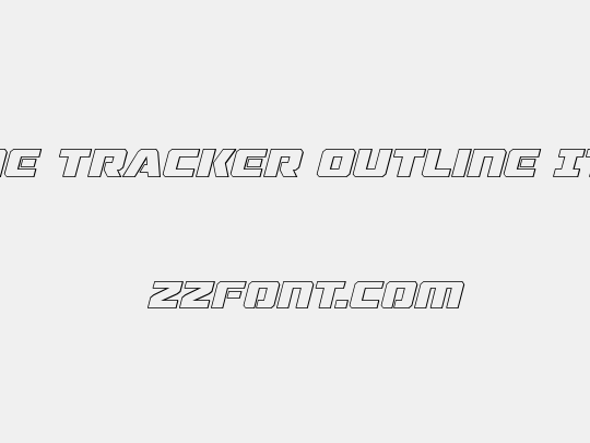 Drone Tracker Outline Italic